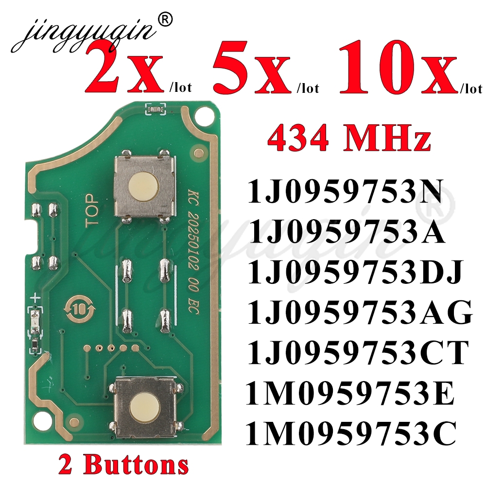 Keypad Alarm Panel - 2/5/10pcs 1J0959753A/N/DJ/AG/CT 1M0959753E/C 434Mhz For Skoda