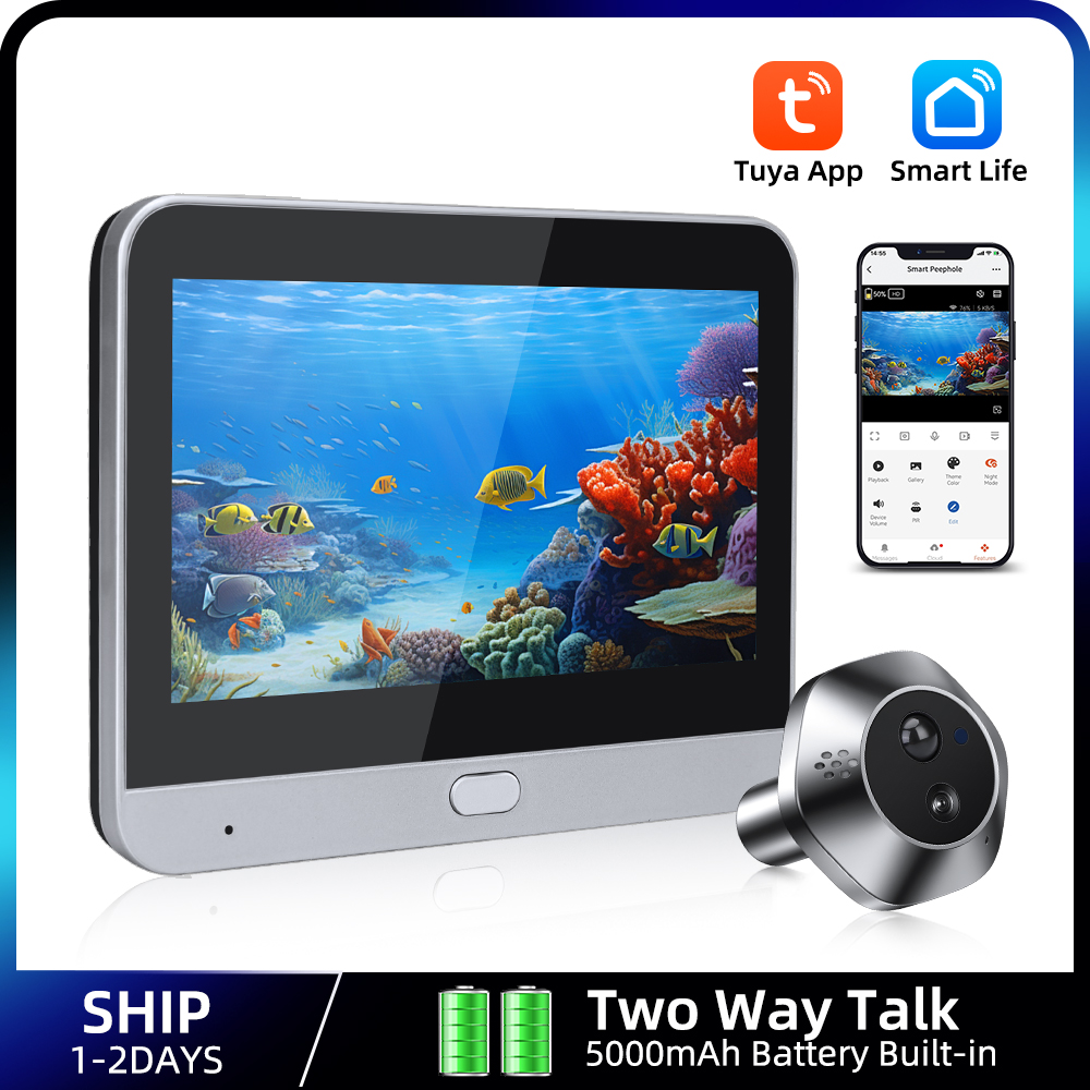 Home Security No Wifi Needed - 1080P WiFi Peephole Tuya Smart Peephole