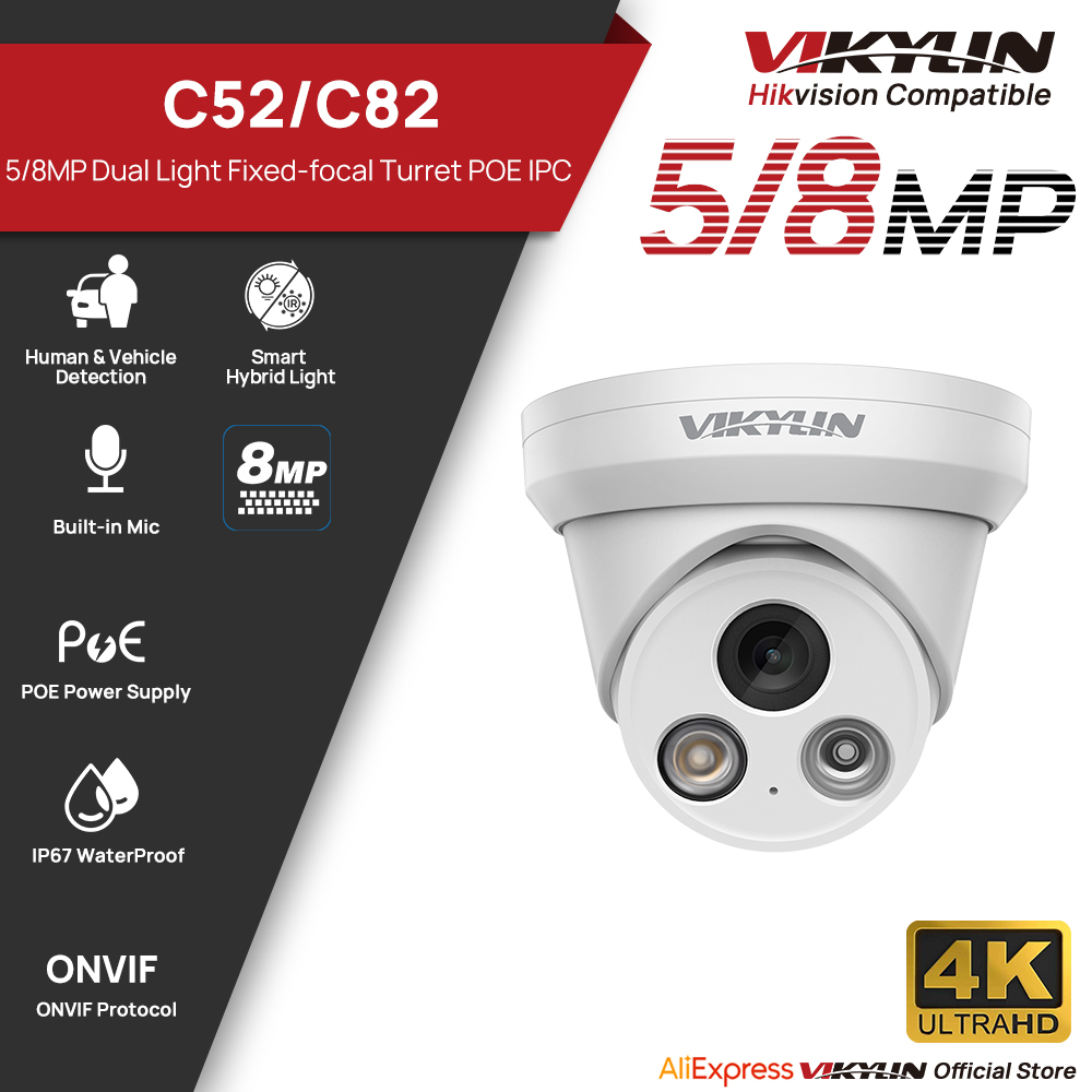 VIKYLIN 5/8MP 4K IP Camera Dua - đánh giá và giá Home Security Lights Outdoors