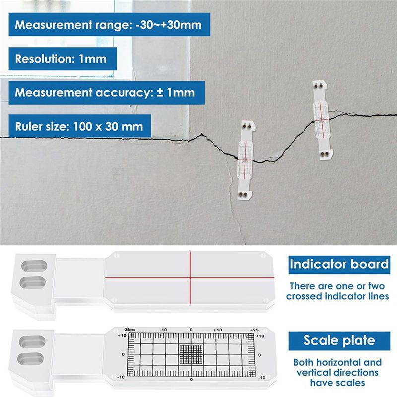 9 Pcs Crack Monitoring Record, - đánh giá và giá Home Security Measures