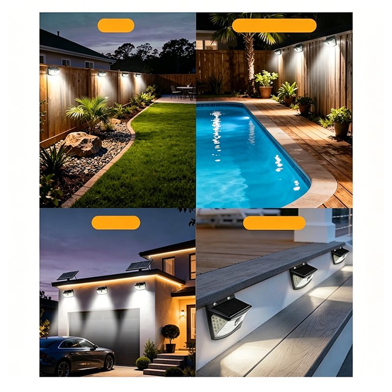 [NEW!A25P】 Waterproof Solar Po - đánh giá và giá Solar Security Light