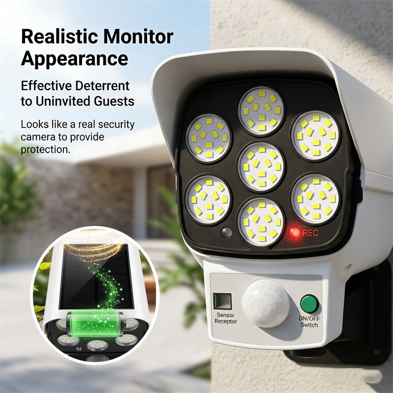 Solar Powered Dummy Security C - đánh giá và giá Home Security Lights Outdoors