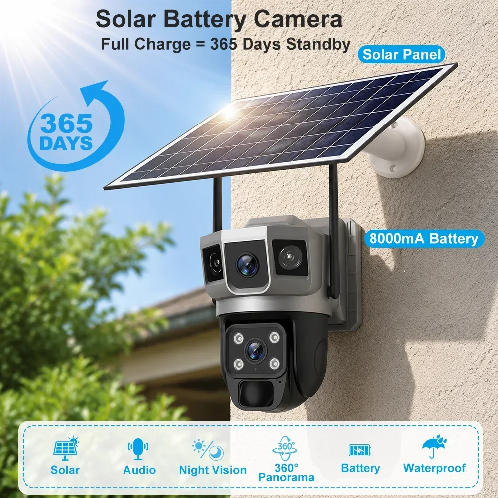 V380 4K 3 Screens 4G Camera So - đánh giá và giá Home Security Product