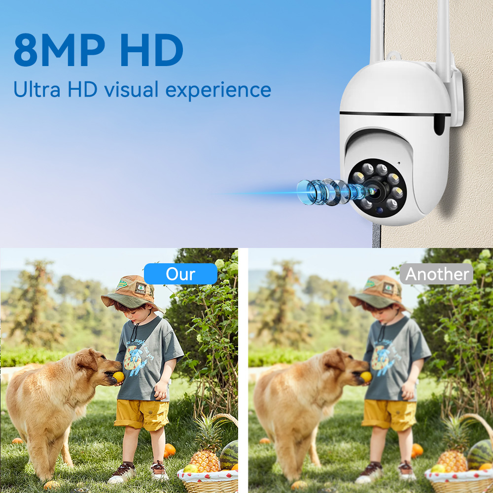 8MP 2.4G Wifi IP CCTV Camera C - đánh giá và giá Home Security Lights Outdoors