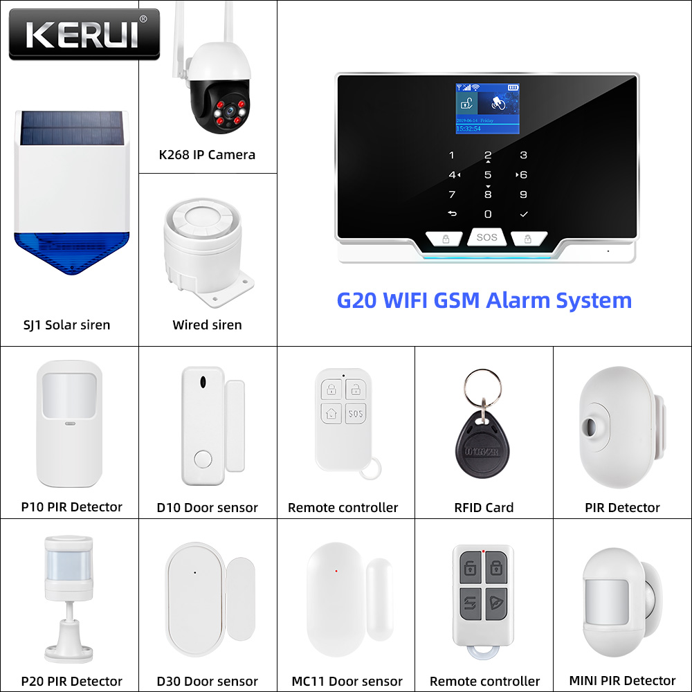 KERUI G20 WIFI GSM Alarm Panel - đánh giá và giá Keypad Alarm Panel