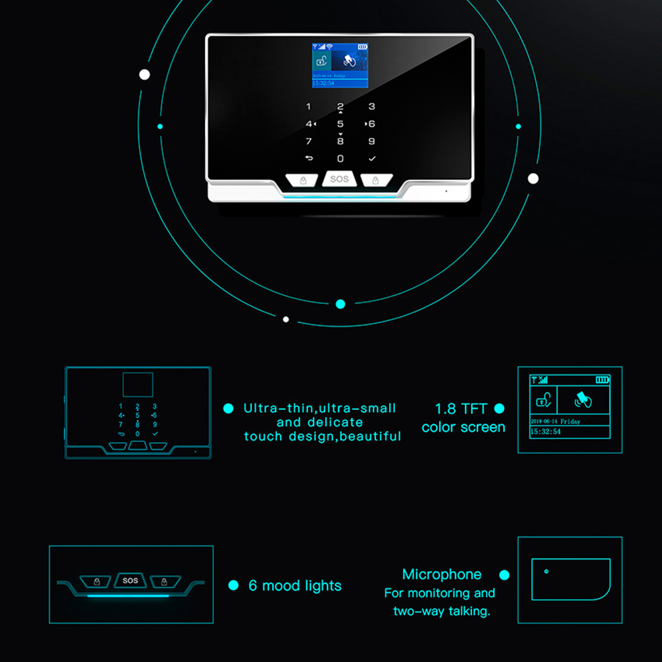 KERUI G20 WIFI GSM Alarm Panel - đánh giá và giá Keypad Alarm Panel